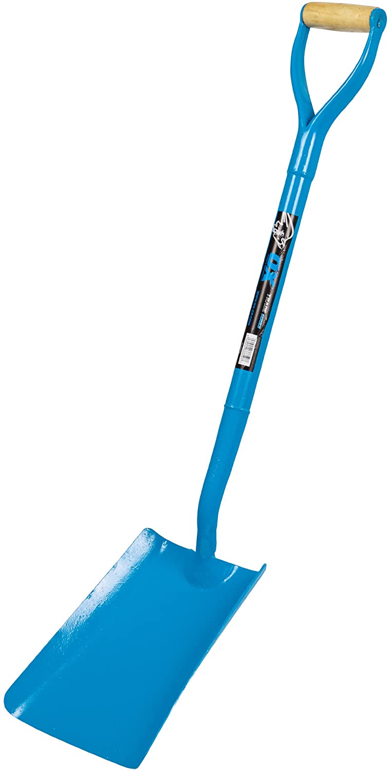 OX Trade Solid Forged Square Mouth Shovel, Blue