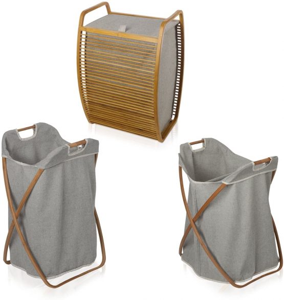 Bamboo Foldable laundry basket 4-0780 - Image 2