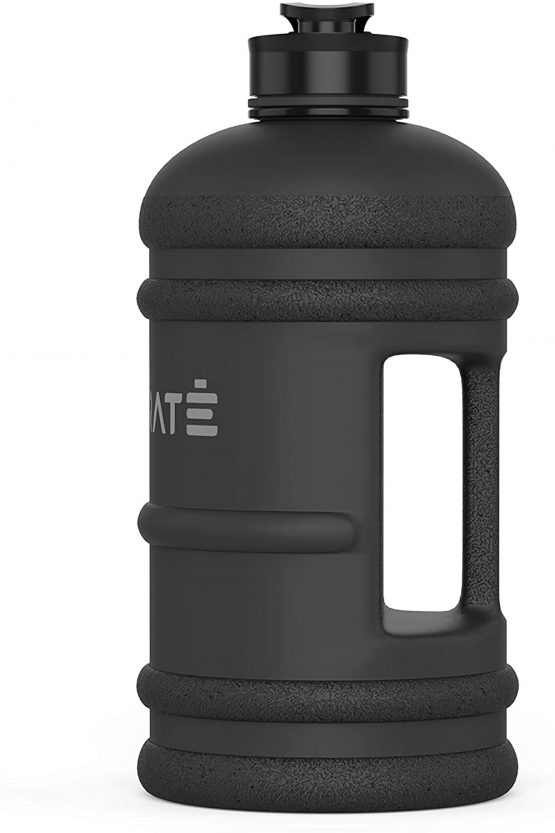 HYDRATE XL Jug 2.2 Litre Water Bottle - BPA Free, Flip Cap, Ideal for Gym - Colour Options (Matte Black) - Image 2