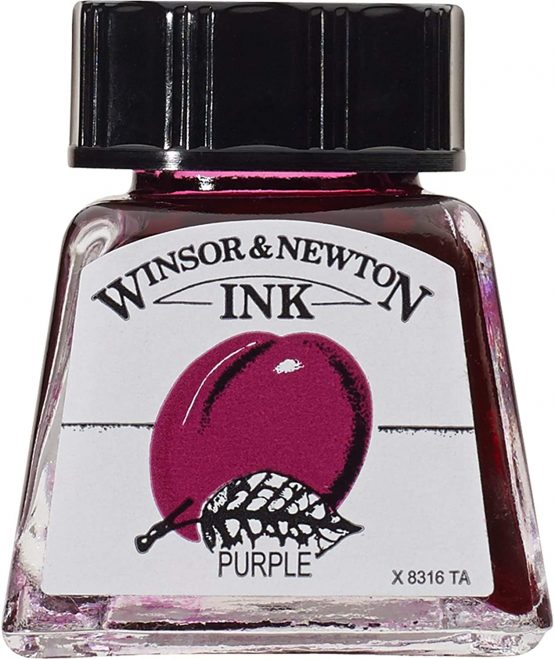 Winsor & Newton 14ml Drawing Ink Bottle - Purple