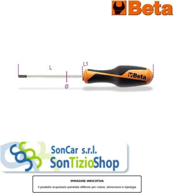 Beta 12680015 Model 1268 Rtx15 Screwdrivers, Tamper Resistant, Torx Head Screws with Handles, T15