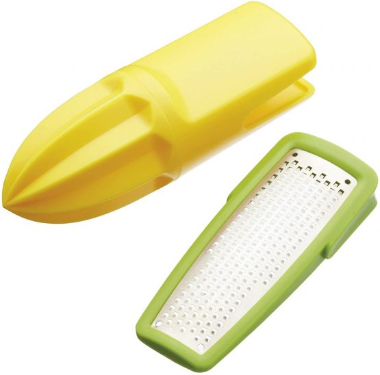 KitchenCraft KCHECITRUS Healthy Eating 2-in-1 Citrus Reamer / Lemon Zester - Yellow / Green, 4.3 x 4.3 x 12.5 cm - Image 2