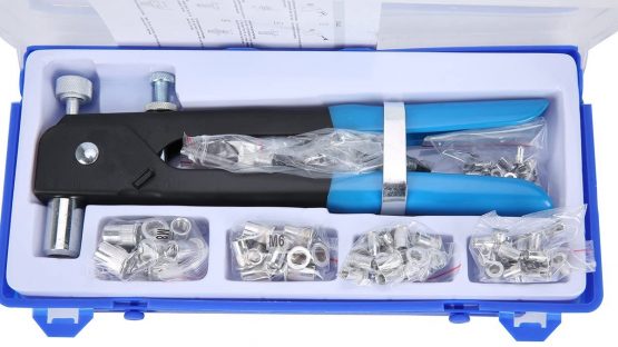 FreeTec 86pcs M3-M8 Threaded Nut Rivet Insert Tool Riveter Rivnut Nutsert Riveting Kit - Image 3