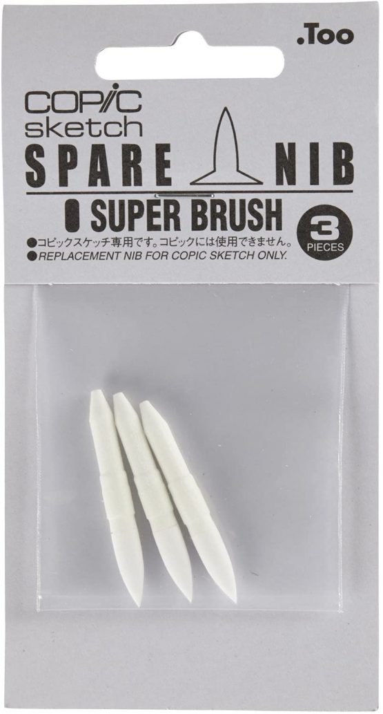 Copic Sketch Super Brush Replacement Nibs - Pack of 3