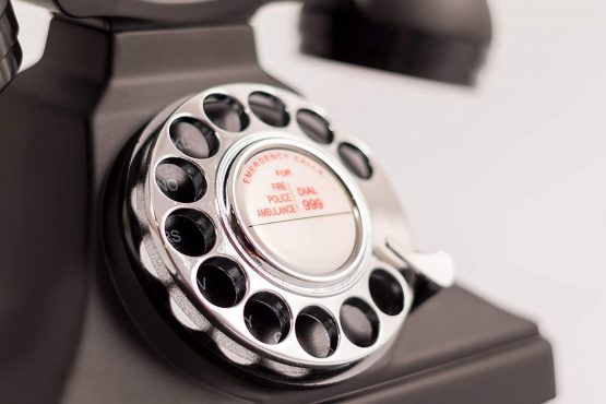 GPO 200 Classic Vintage Phone - Rotary Dial, Cloth Cord, Traditional Bell Ring Tone - Black - Image 2