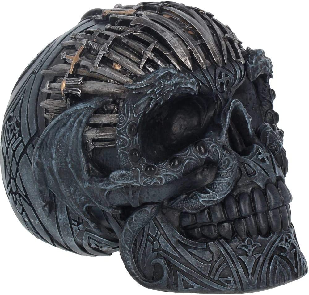 Nemesis Now Sword Skull 18.5cm Figurine, Resin, Black