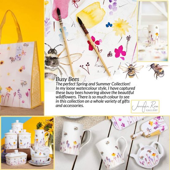 Kitchen Jug Pretty Water Colour Busy Bees Design by Jennifer Rose Gallery - Image 4
