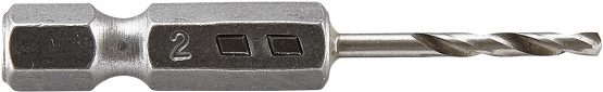 wolfcraft 72560001 Spiral drill HSS ground hex. ø2.0x47mm