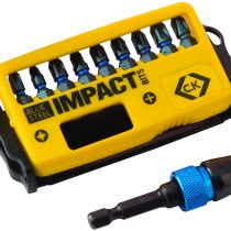 C.K T4510 Blue Steel PZ Impact Screwdriver Bit, Black, Set of 10 Pieces