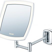 Beurer BS 89 LED Illuminated Cosmetic Mirror, 5X Magnification, Wall Mounted