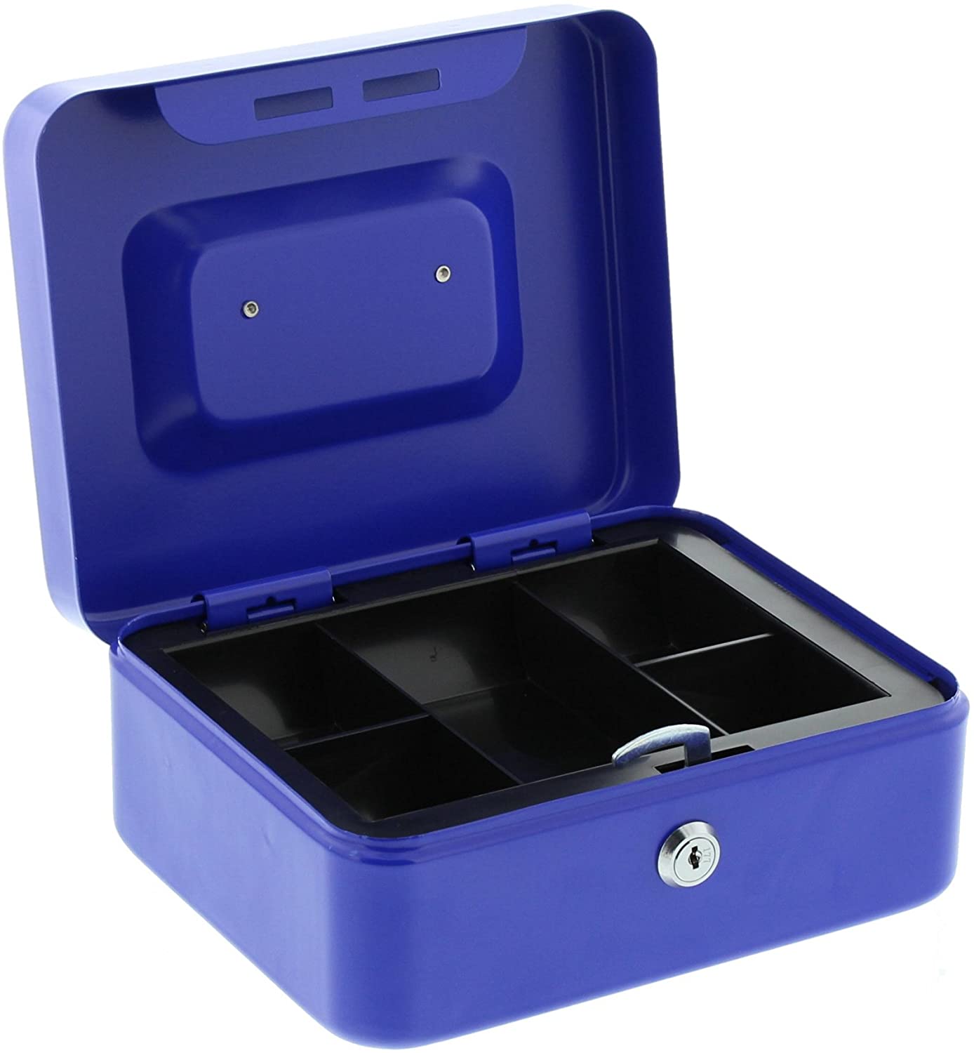 BURG-WÄCHTER Safety Deposit Box with Coin Slot, with Lock, Blue, Money 5020, 200mm x 160mm x 90mm - Image 3