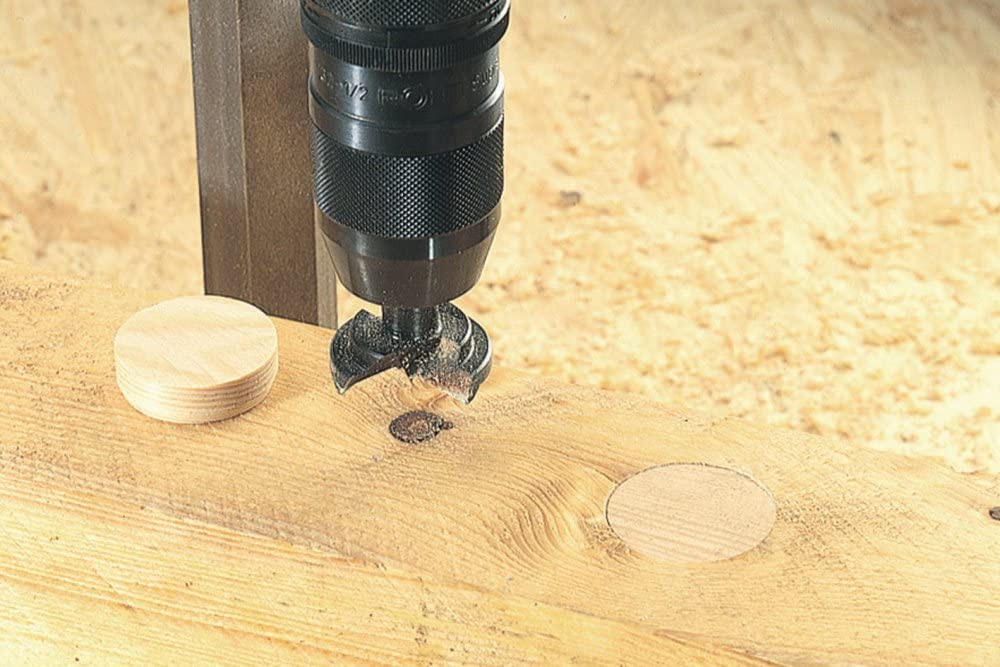 wolfcraft 10 Wooden Plugs diameter 35 mm I 2944000 I for patching and repairing flaws in wood, Light Brown, Norme - Image 2