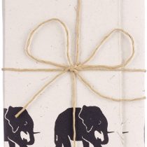 Elephant Dung Writing Set | 20 Sheets of A5 Recycled Paper and 10 Envelopes | Letter Writing Stationery Sets | 12.5cm x 18cm | Genuine Elephant Poo | Fair Trade and Handmade Elephant Gifts for Men and Women