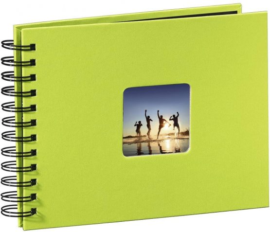 Hama Fine Art photo album, 50 black pages (25 sheets), spiral bound album 24 x 17 cm, with cut-out window, kiwi green - Image 2