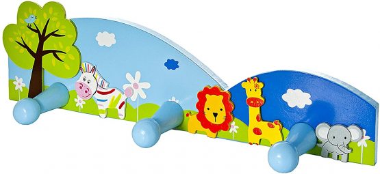 Mousehouse Gifts Jungle Safari Themed Children's Triple Coat Hook Wall Hooks for Door or Wall Hanging in Boys or Girls Nursery or Bedroom - Image 2