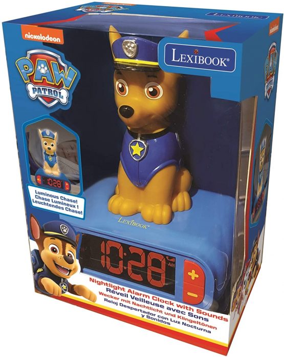 LEXIBOOK RL800PA Paw Patrol Digital Alarm Night Light-Snooze Function-Dog Sound Effects-for Children/Kids-Luminous Clock with Chase, Blue/Red - Image 3