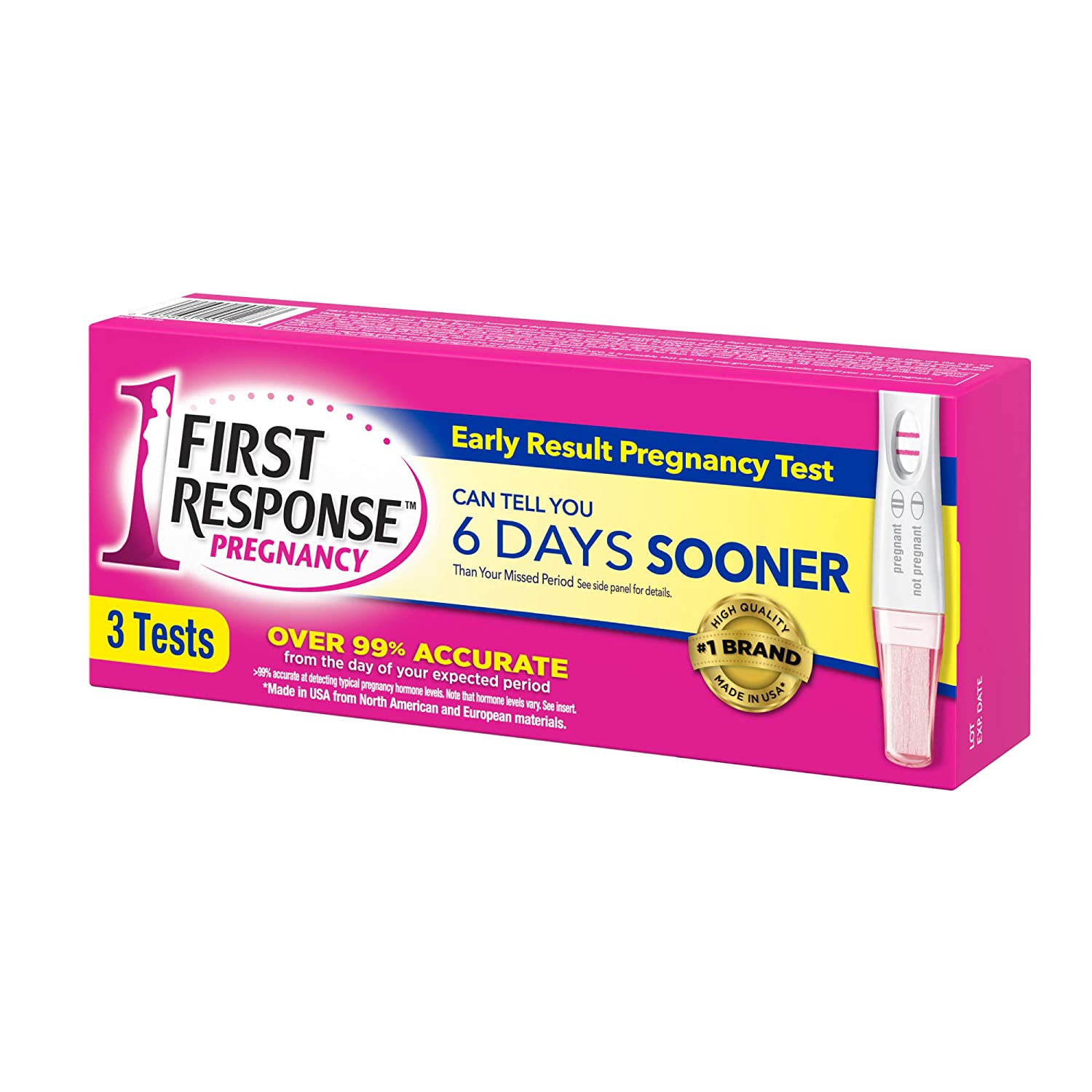 First Response Early Result Pregnancy Test, 3 Pack (Packaging & Test ...