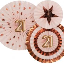 Neviti 773758 Glitz and Glamour Age 21 Pinwheels, Pink/Rose Gold