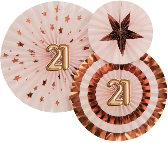 Neviti 773758 Glitz and Glamour Age 21 Pinwheels, Pink/Rose Gold