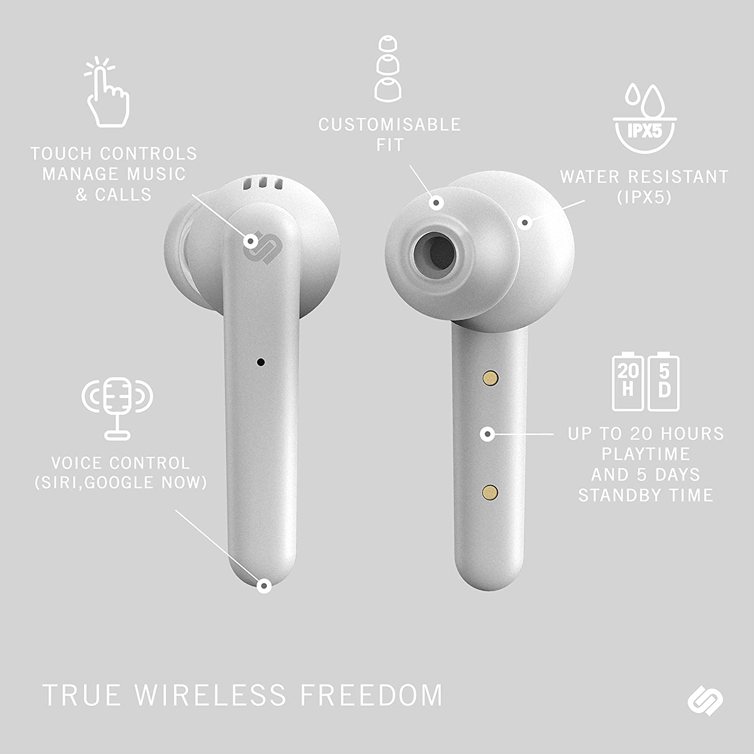 Urbanista Paris True Wireless Earphones 20H Playtime Wireless Charging Case and Bluetooth 5.0 - Image 3