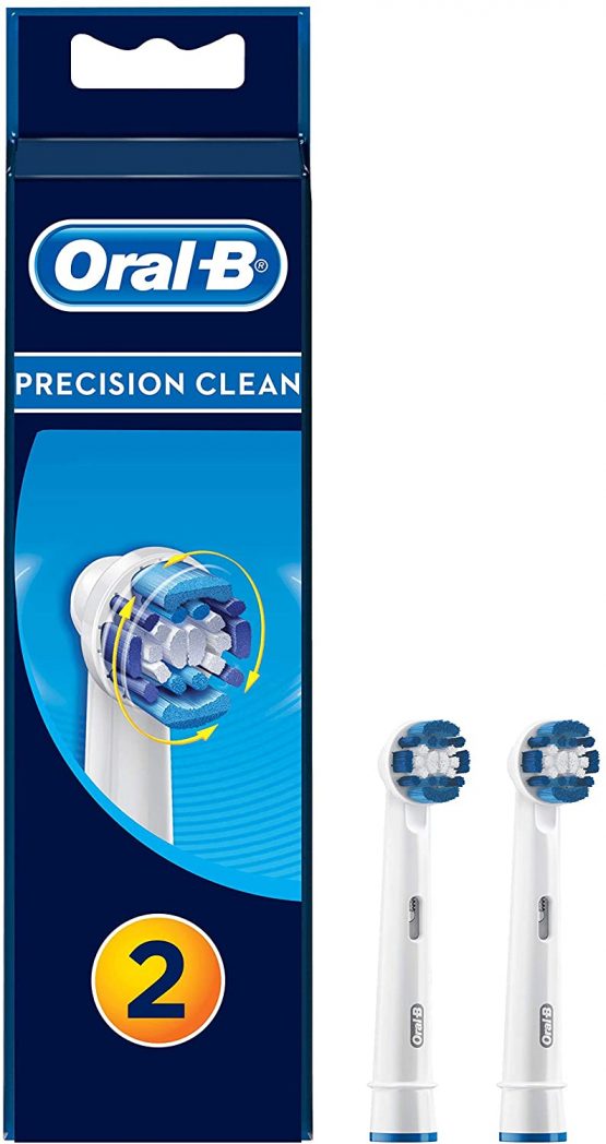 Oral-B Precision Clean Toothbrush Heads Pack of 2 Replacement Refills For Electric Rechargeable Toothbrush