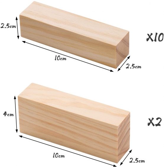 12 PCS Basswood Carving Blocks,Best Value Premium Smooth Unfinished Wood Blocks,Wood Carving Kit, Suitable for Beginner to Expert Carvers and Whittling. - Image 2