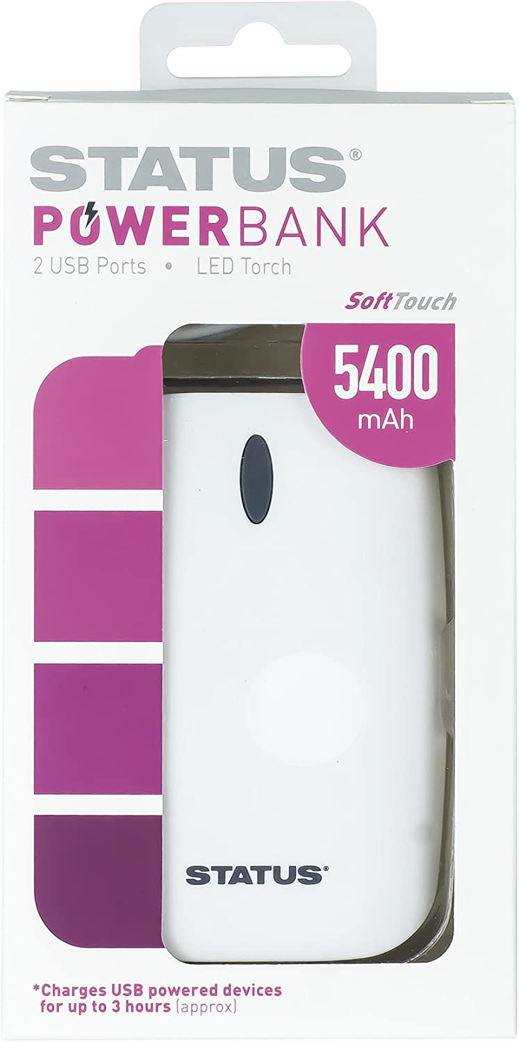 STATUS Power Bank, White, 5400mAh