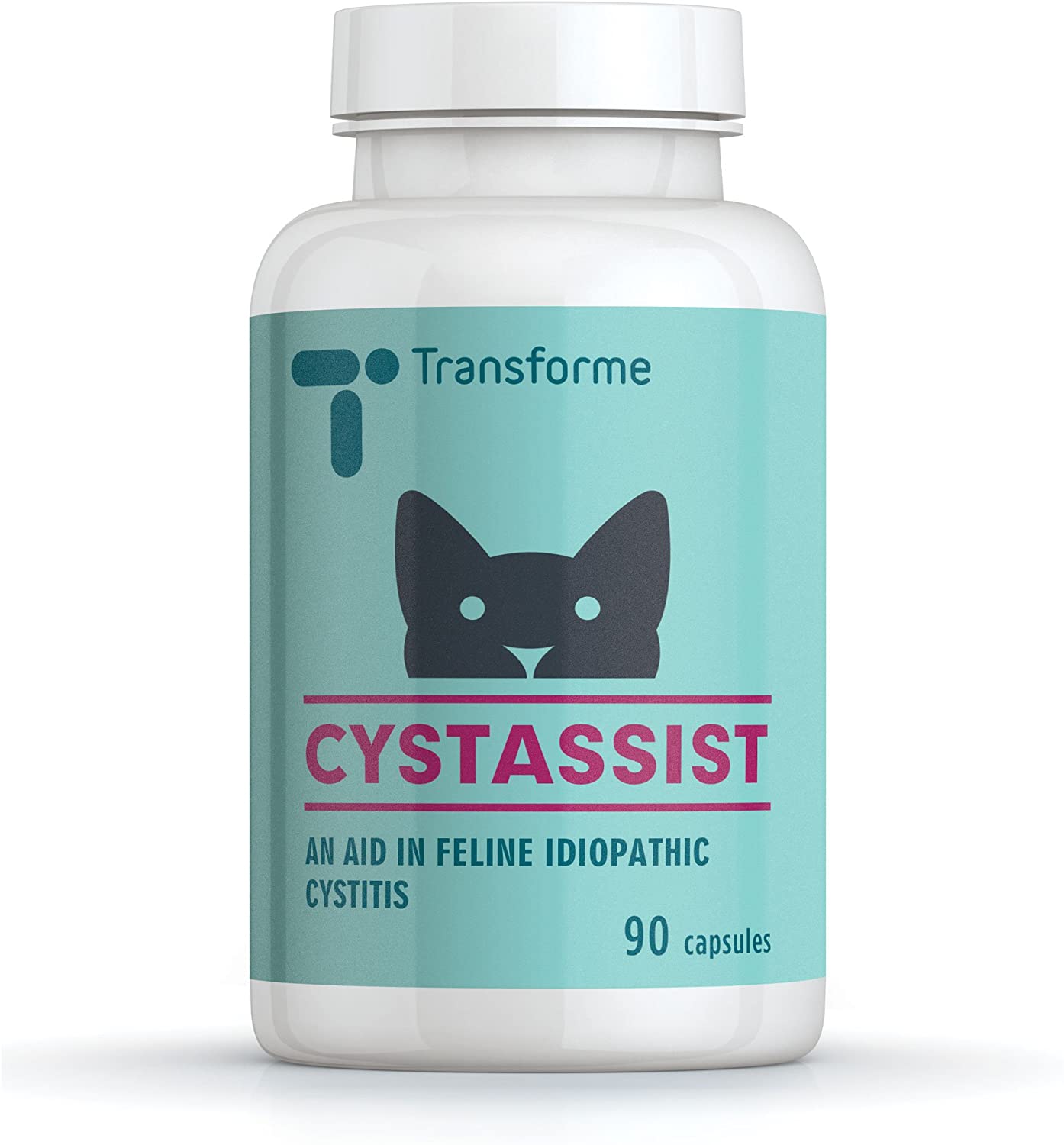 Cat Cystitis Care, Feline Urinary Tract Food Supplement Support, 90 Sprinkle On Capsules for Cats of All Ages Cystassist by Transforme