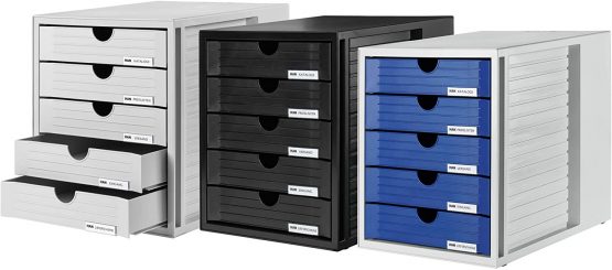 HAN 1450-14, SYSTEMBOX drawer set. Innovative, attractive design with 5 closed drawers, light-grey-blue - Image 3