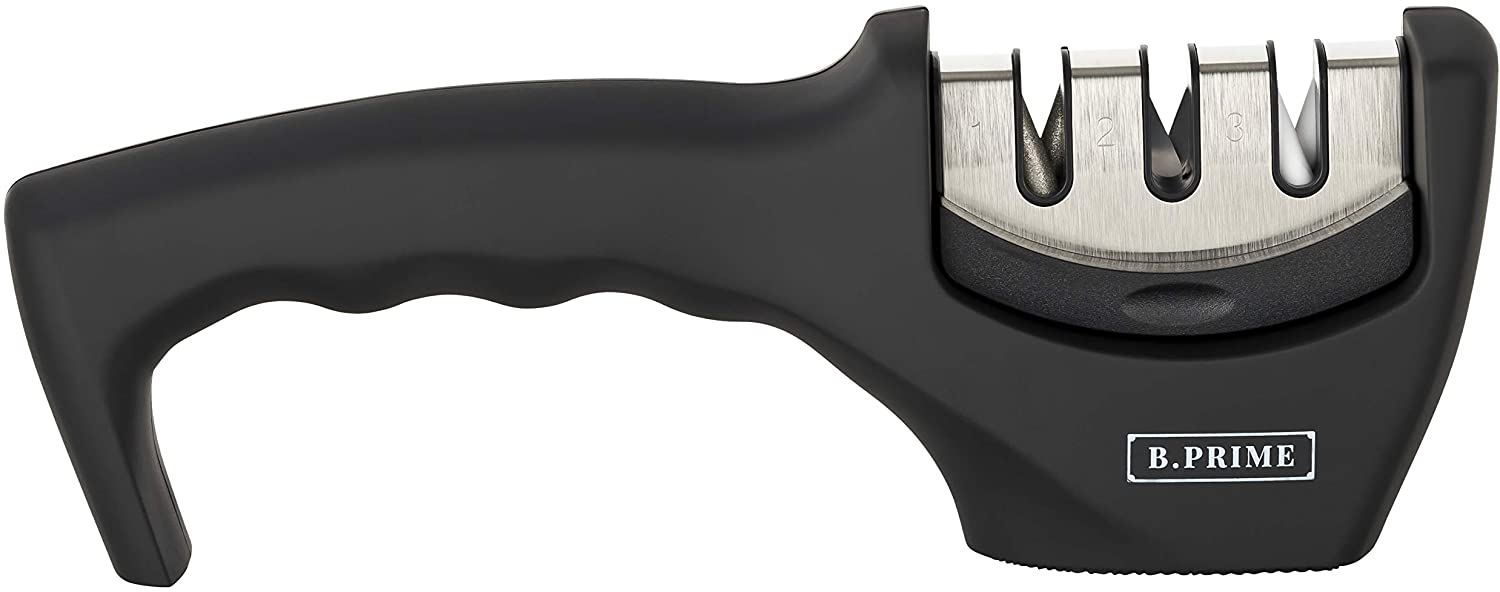 B.PRIME Classic Manual Knife Sharpener - Professional 3-Stage Knife Sharpening System - Image 2