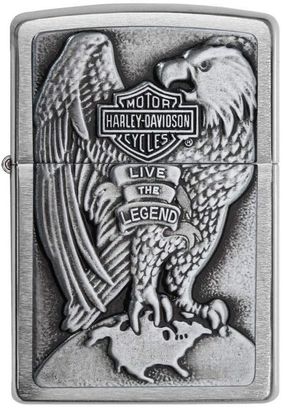 Zippo windproof lighter metal long lasting zippo lighter use zippo lighter fluid refillable lighter perfect for cigarettes cigars candles pocket lighter fire starter HARLEY-DAVIDSON legend design - Image 2