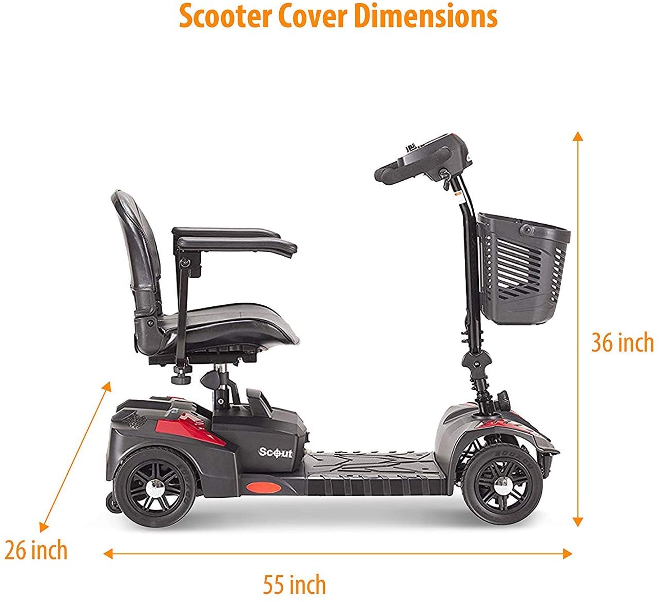 Delixike Mobility Scooter Mobile Skate Cover, Heavy Mobile Skate Storage Cover - Image 2