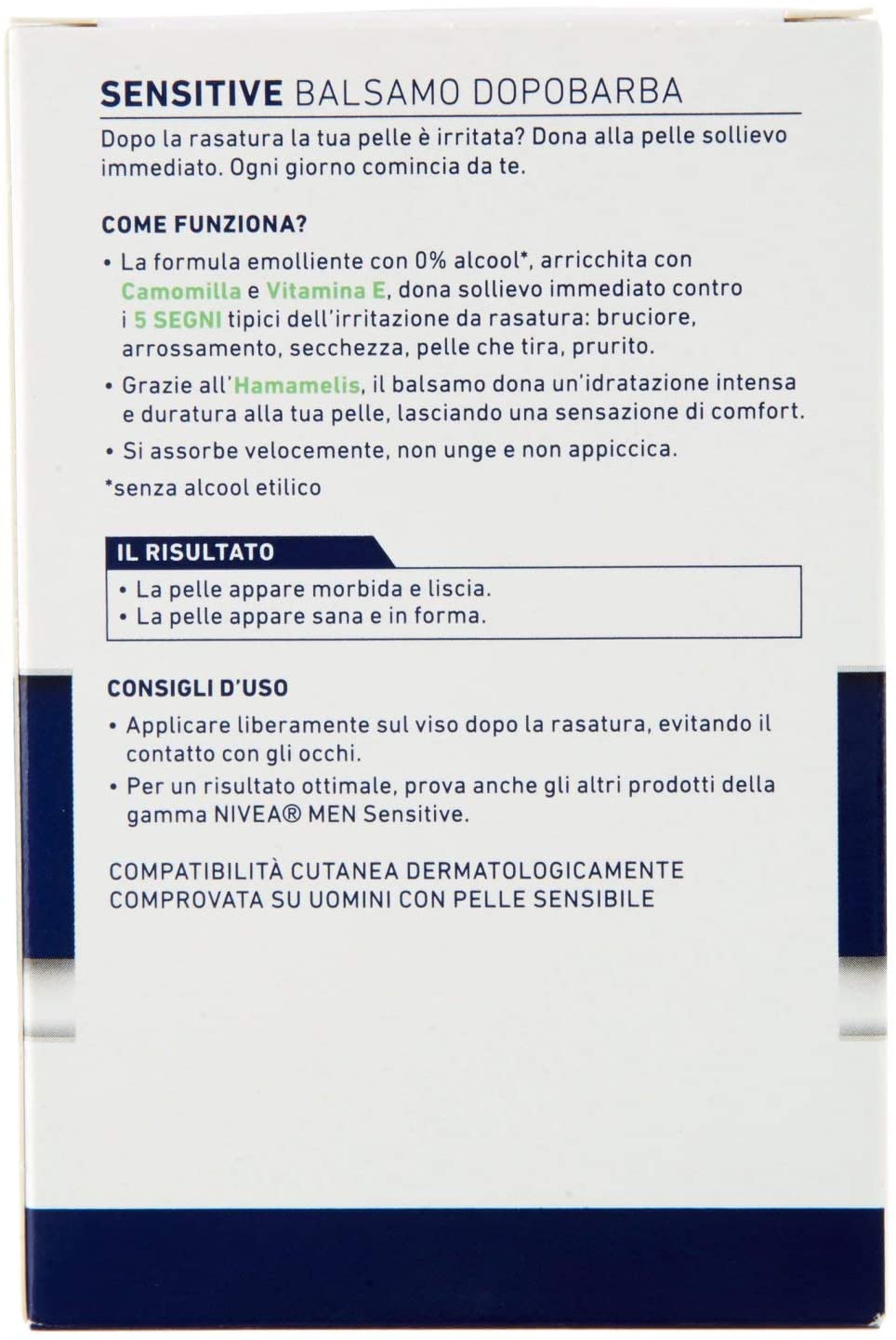 NIVEA MEN Sensitive Aftershave Balm Extra Gentle in Pack of 100 ml, Men's Aftershave with Chamomile Extract and Vitamin E - Image 3