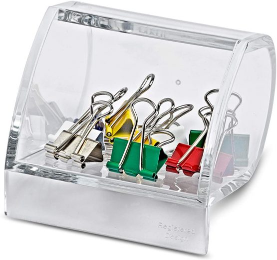 Acrylic Clip Dispenser, Transparent - Image 3