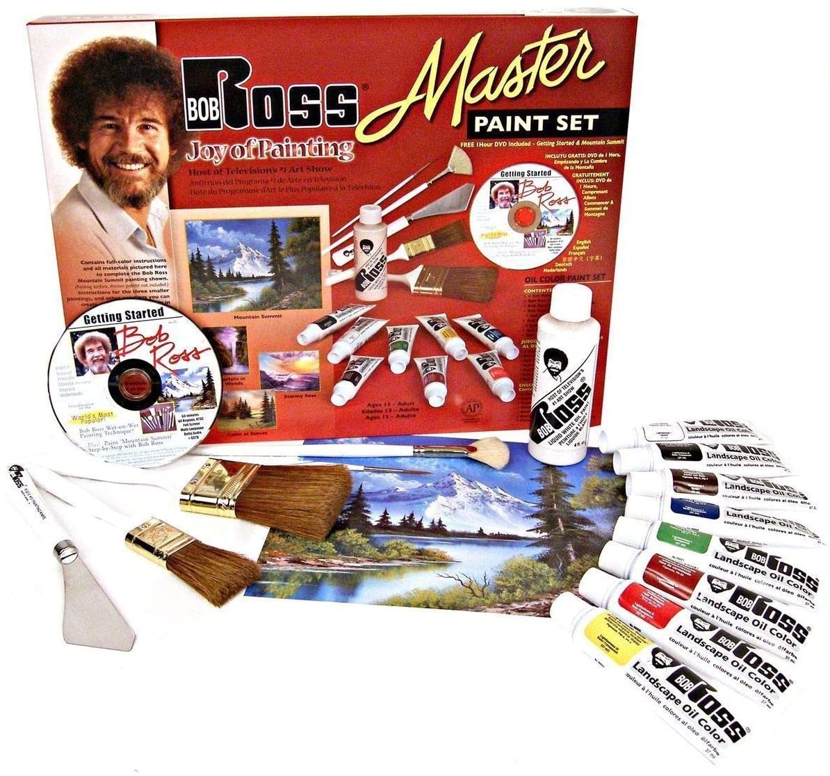 Bob Ross Master Paint Set for Advanced Landscape Oil Colour Painting Includes instructional