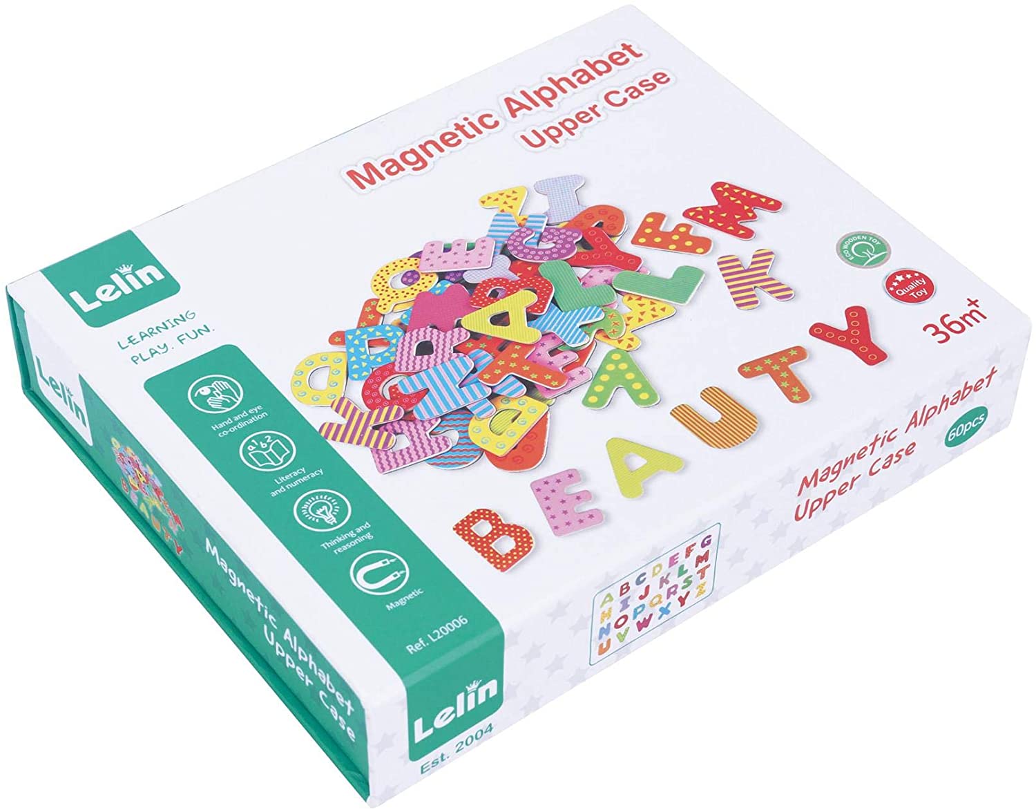 Lelin Numeri Magnetici - 60 Pezzi Per Bambini, Giocattolo Educativo Multicolore, 30606
