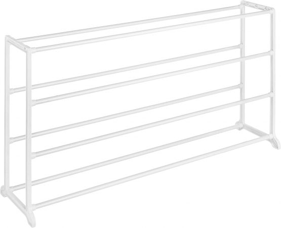 Whitmor Resin Shoe Rack, 20 Pair, White