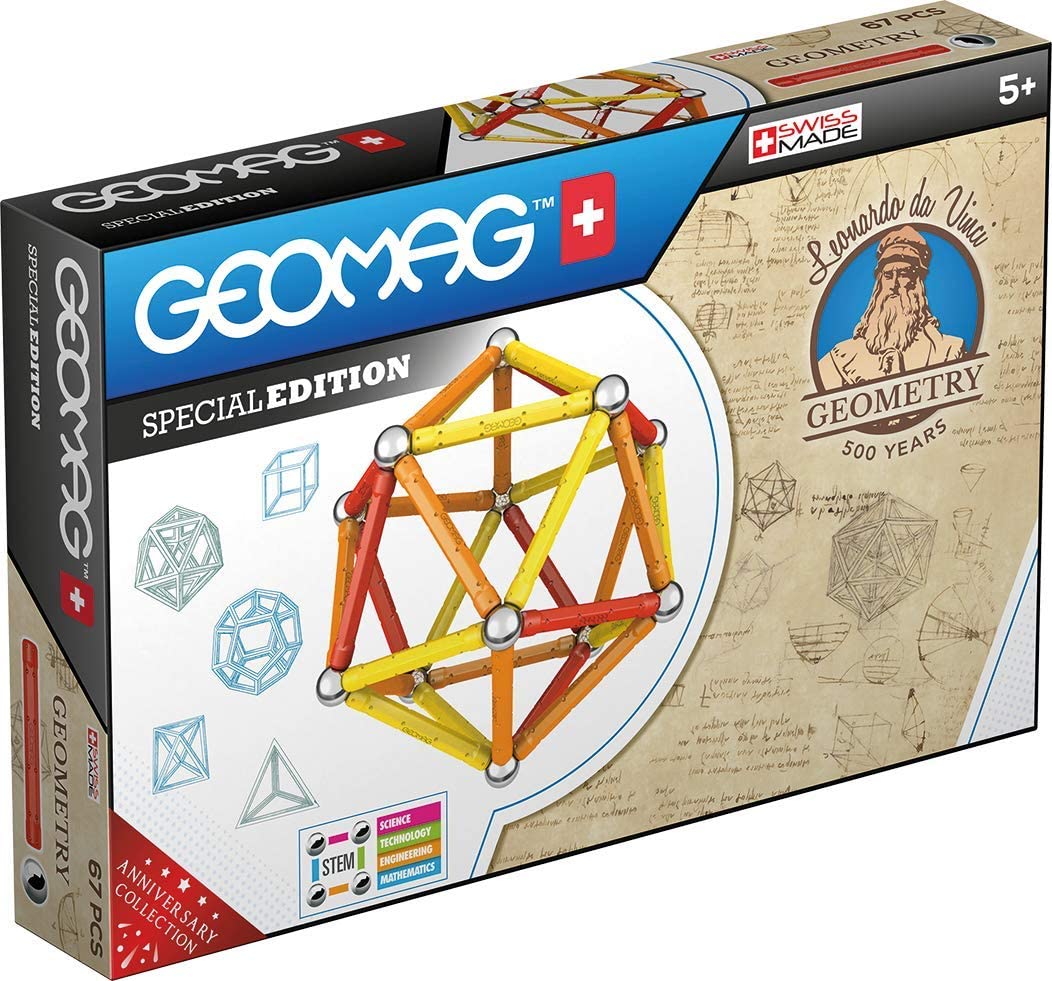 Geomag Special Edition 783, Leonardo Magnetic Geometry, Magnetic Constructions, Leonardo Da Vinci Machines for Children