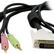 StarTech 15 feet 4-In-1 USB Dual Link DVI-D KVM Switch Cable with Audio and Microphone