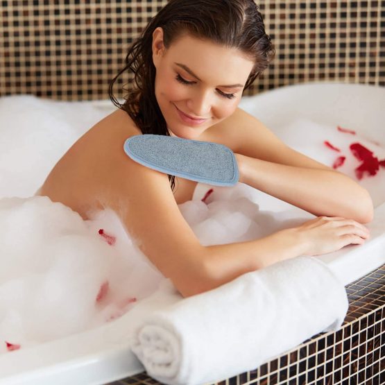 Exfoliating Gloves for Body Scrub Dead Skin Cell Remover Bath and Shower Gloves for Deep Cleaning 2Pcs - Image 2
