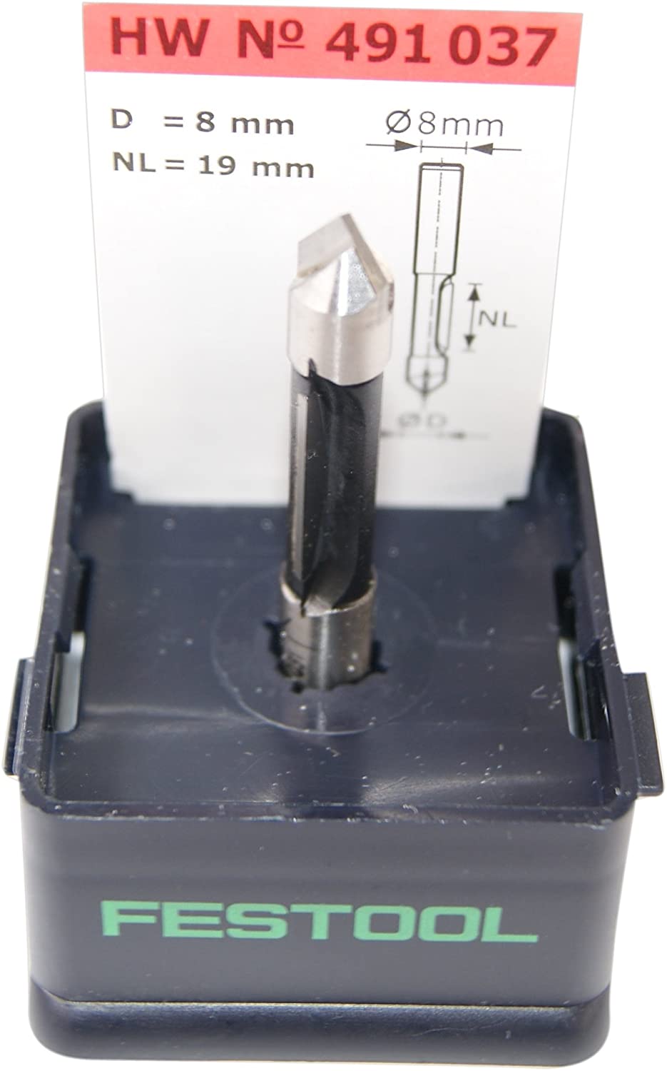 Festool 491037 HW Drill Milling Cutter S8 D8/19