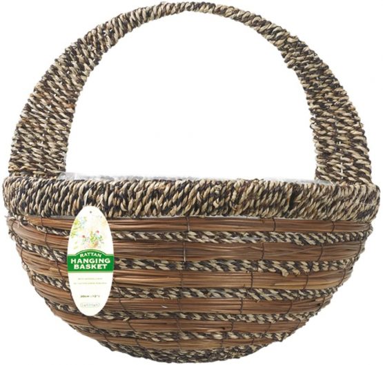 Gardman 02780 Sisal Rope and Fern Wall Basket, Multi-Colour, 40 cm, 16-Inch