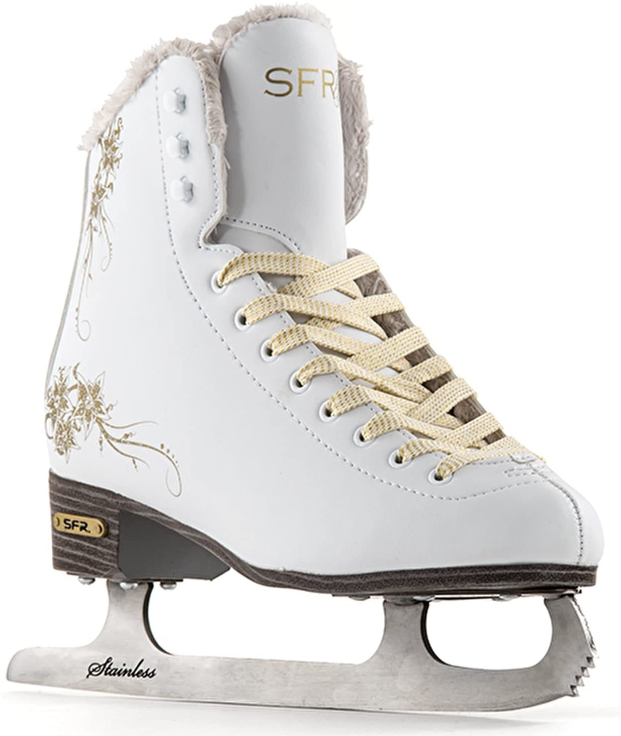 SFR Glitra Ice Skate White, 8 UK