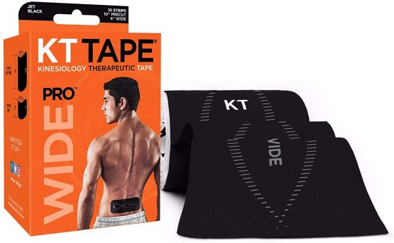 KT Tape Unisex's Pro Wide Tape, Black, 10 Inch (Pack of 10)