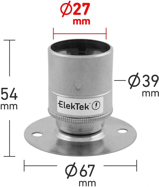 ES E27 Batten Lamp Bulb Holder with Plain Skirt Ideal for Vintage Filament Bulbs Brass - Image 2