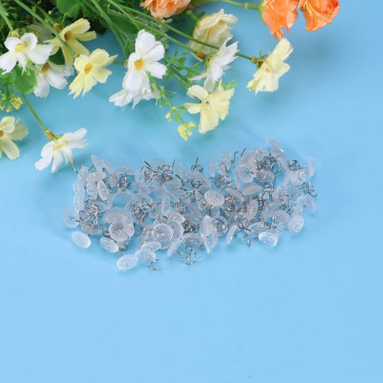 Artibetter 100Pcs Twist pins bed sheet clip fixer clear heads for hold slipcovers - Image 4