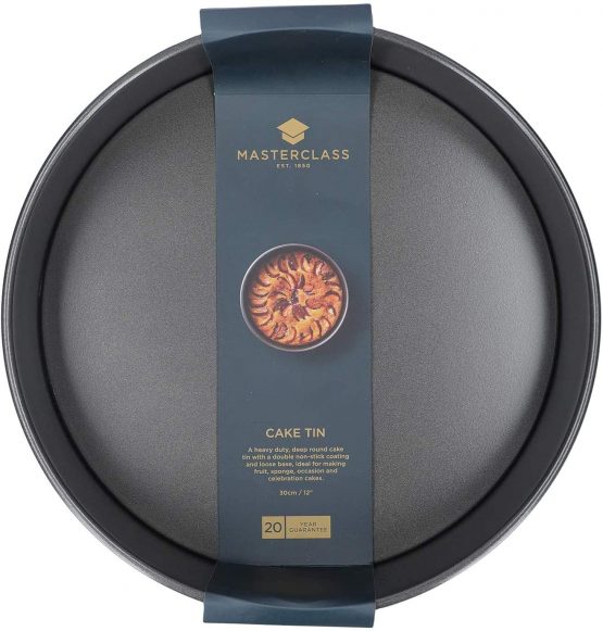 MasterClass KCMCHB57 30 cm Deep Cake Tin with PFOA Free Non Stick and Loose Bottom, 1 mm Carbon Steel, 12 Inch Large Round Pan, Grey - Image 3