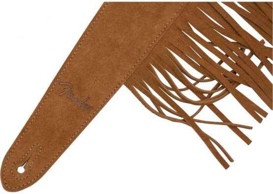 Fender® Suede Fringe Guitar Strap - Retro Style Fringe - Natural - Image 2