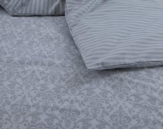 Linen Zone - 100% Cotton Reversible Balia Printed Duvet Cover Set - Carefree (Balia Silver, Double) - Image 4