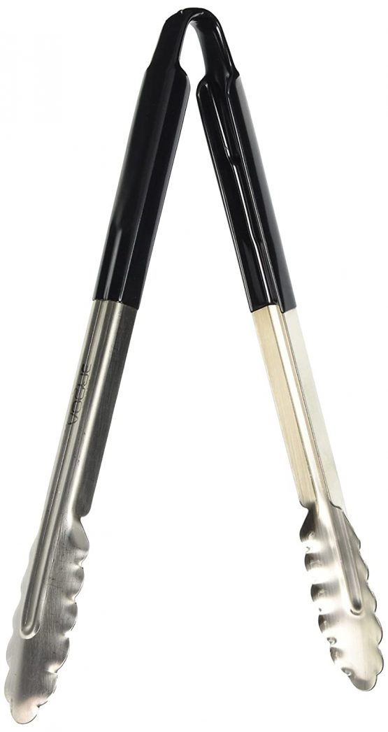 Hygiplas Colour Coded Serving Tong Black - 300mm